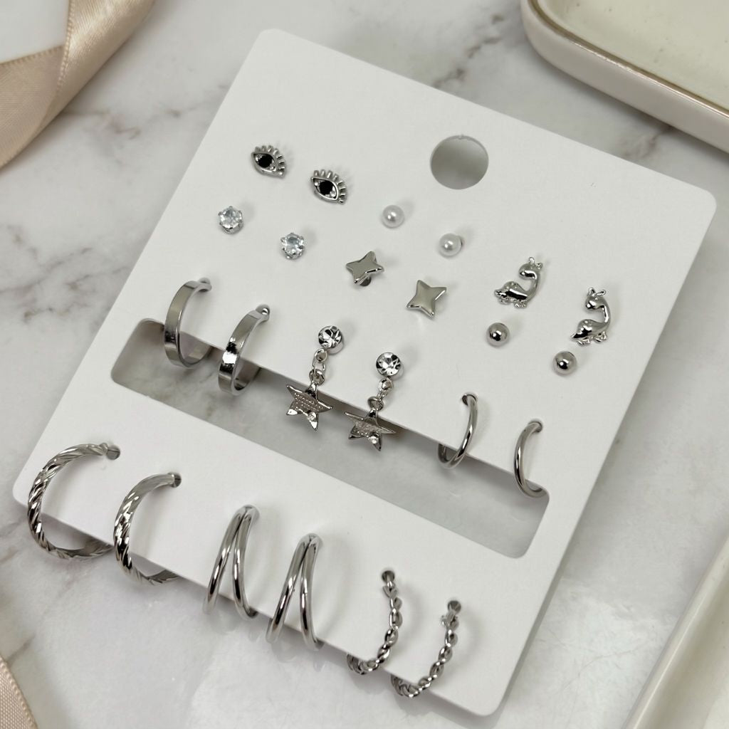 Modern Mix & Match Earrings Set
