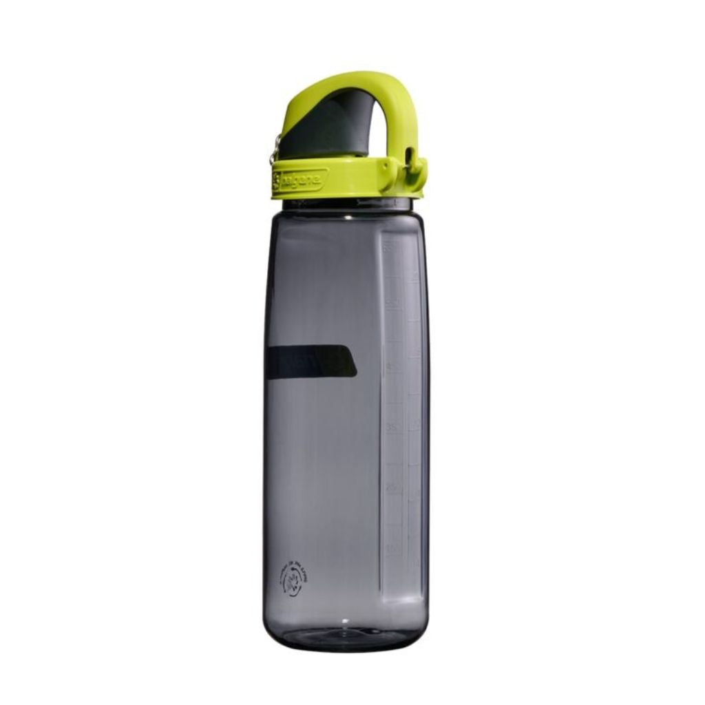Nalgene Sustain 24oz On-The-Fly Tritan Bottle – Charcoal with Lime Charcoal Cap