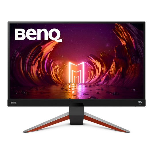 BenQ monitor with colorful display on a white background