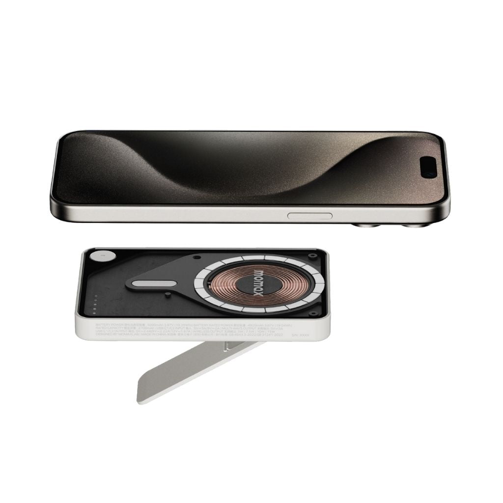 Momax Magnetic Wireless Power Bank 5000mAh with Stand and USB-C Fast Charging