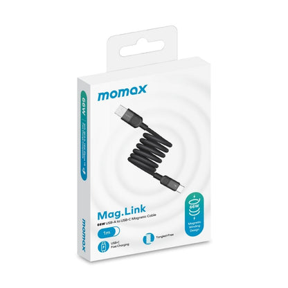 Momax Mag Link 66W USB-A To USB-C Magnetic Cable 1M