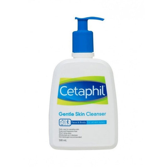 Cetaphil Gentle Skin Cleanser bottle with pump on a white background