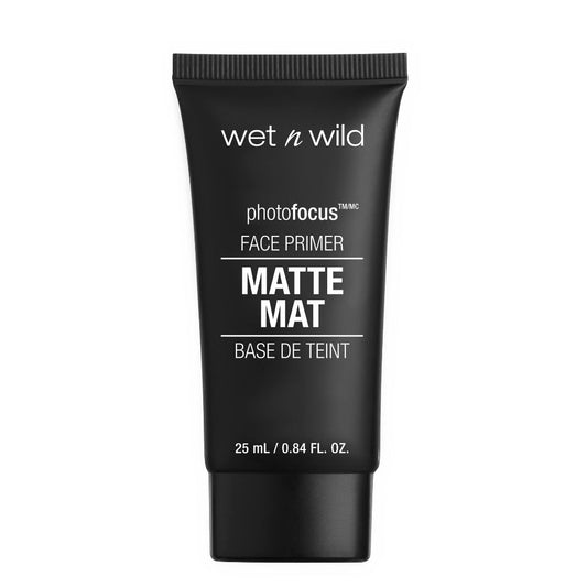 Black tube of wet n wild photo focus face primer on a white background