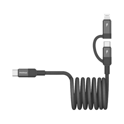 Momax Mag Link 60W USB-C To C & Lightning Magnetic Cable 1M