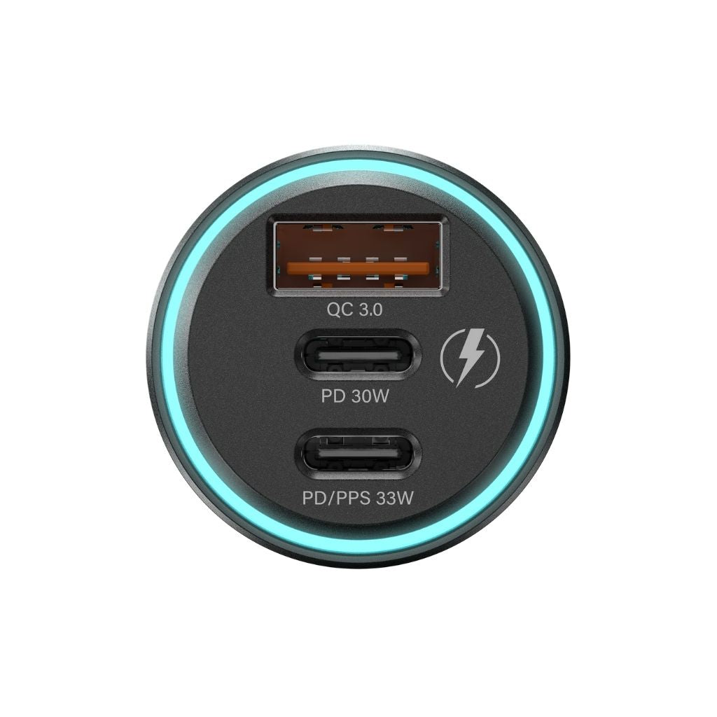 At Flexi Power Max Pd 63W 3 Port Car Charger