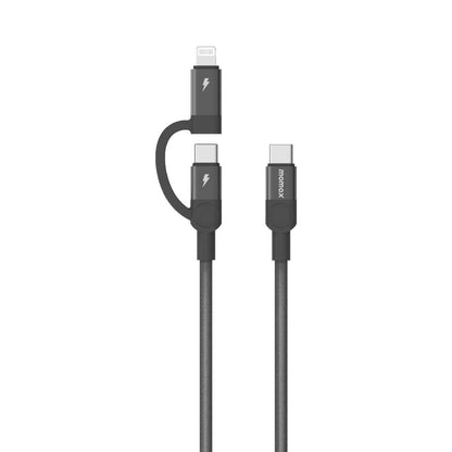 Momax Mag Link 60W USB-C To C & Lightning Magnetic Cable 1M
