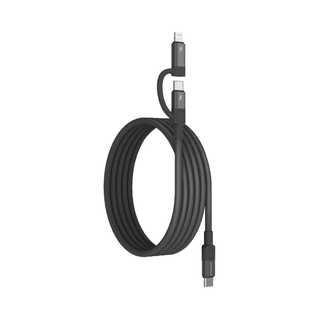 Momax Mag Link 60W USB-C To C & Lightning Magnetic Cable 1M