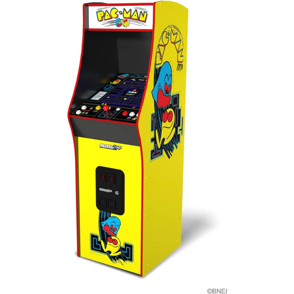 Pac-Man arcade machine on a white background