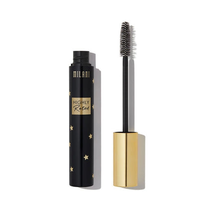 MILANI mascara with black and gold packaging on a white background