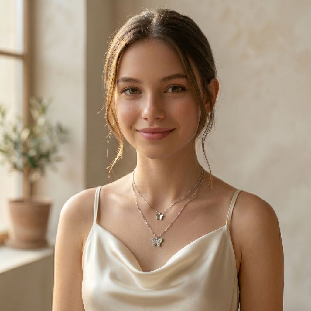 Butterfly Glow Layered Necklace