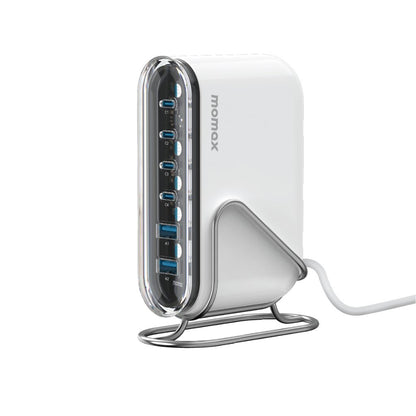 1-Charger Flow Plus PD 120w 6 Ports Gan Desktop Charger