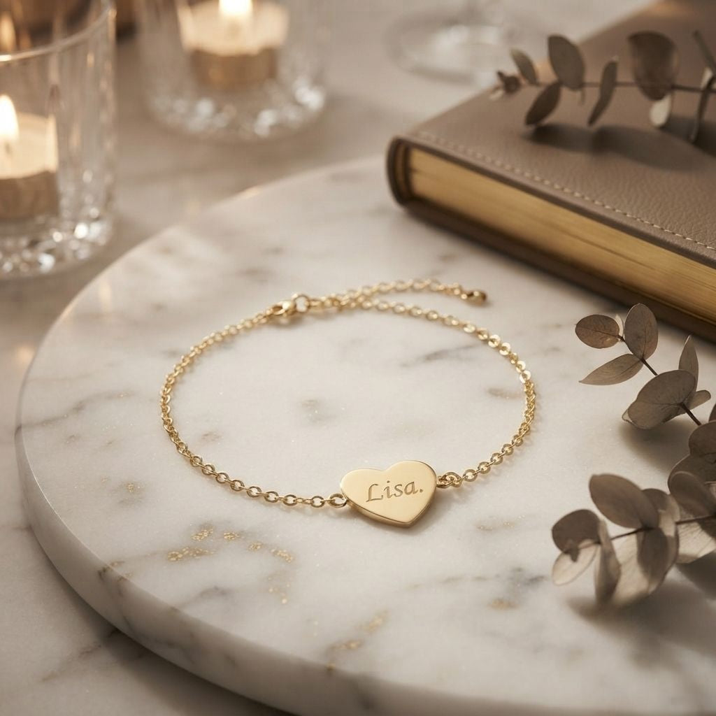 Heart Name Anklet