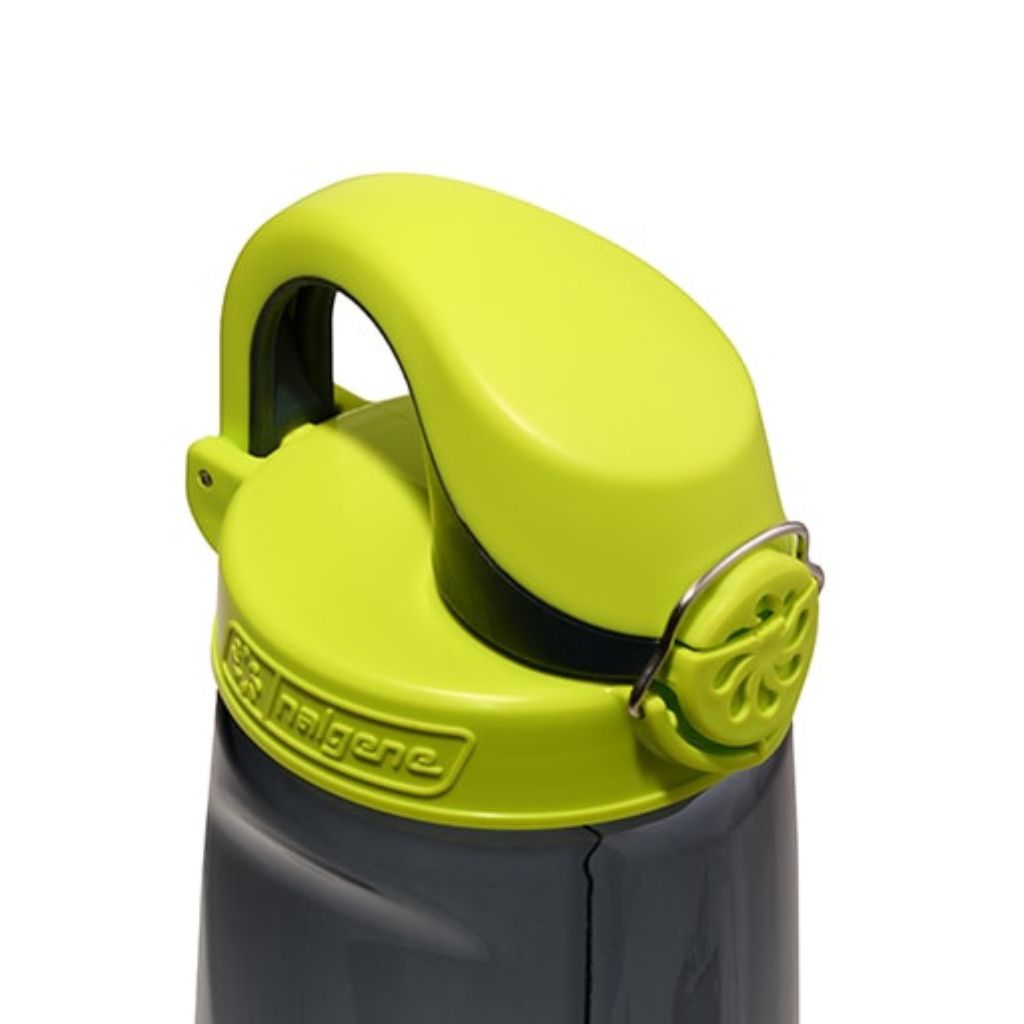 Nalgene Sustain 24oz On-The-Fly Tritan Bottle – Charcoal with Lime Charcoal Cap