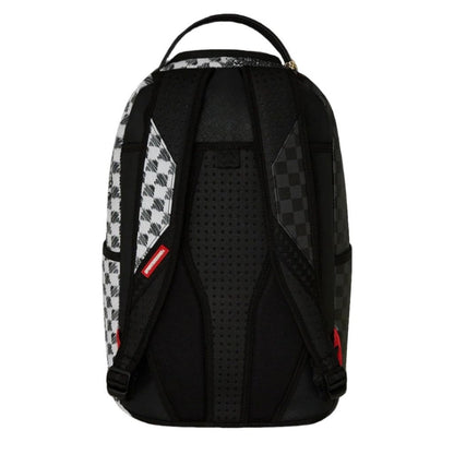 Sprayground Grey Check Scribble Split Deluxe Backpack