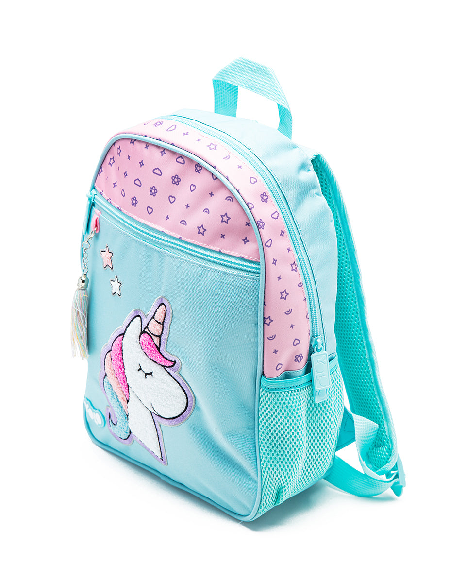 Children's backpack with unicorn design on a white background