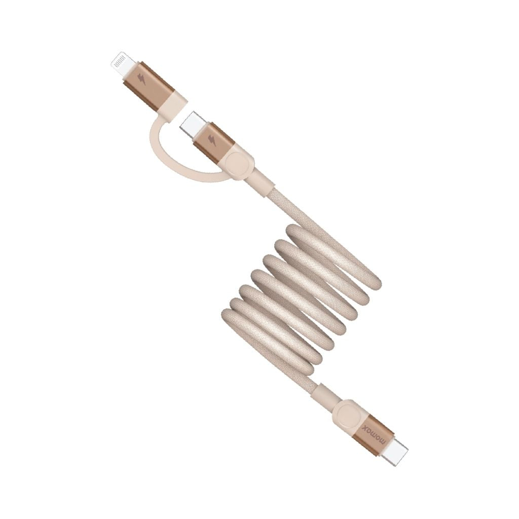 Momax Mag Link 60W USB-C To C & Lightning Magnetic Cable 1M