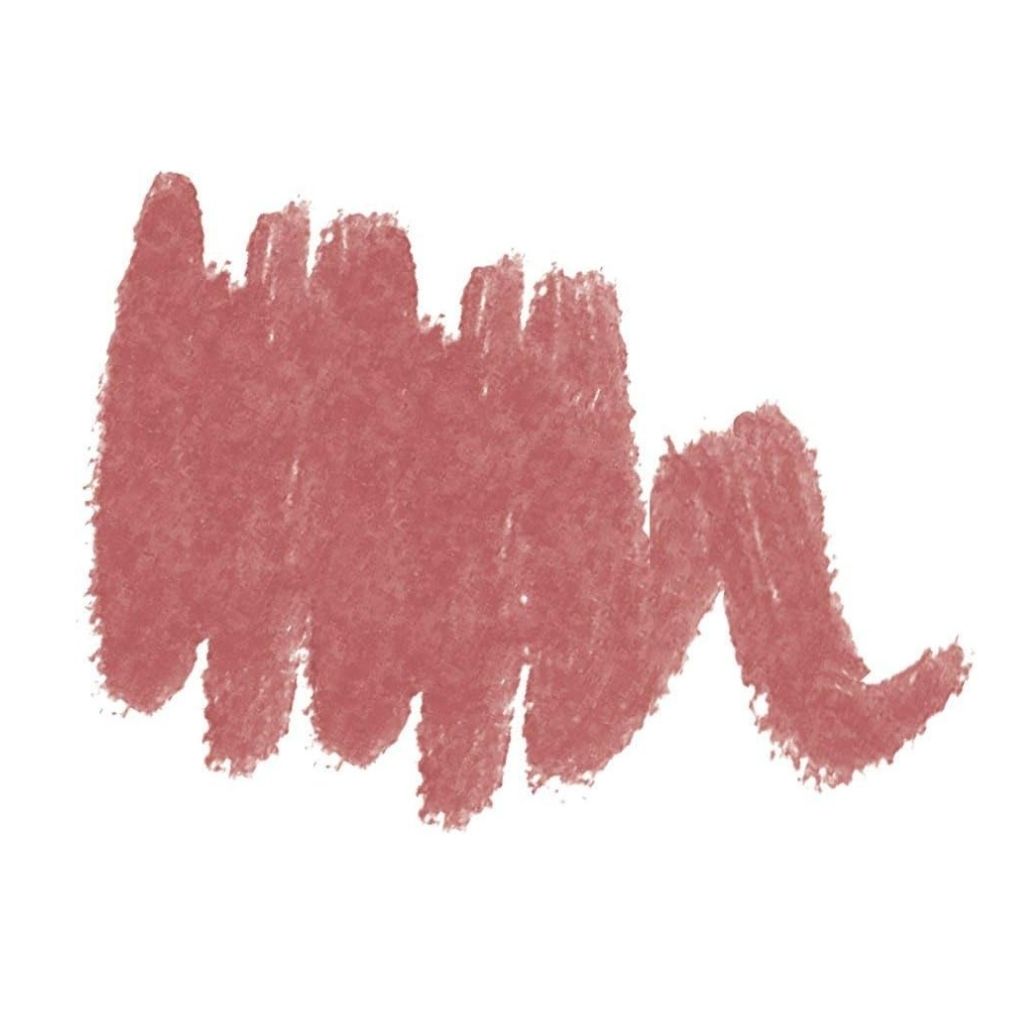 Pink lipstick swatch on a white background