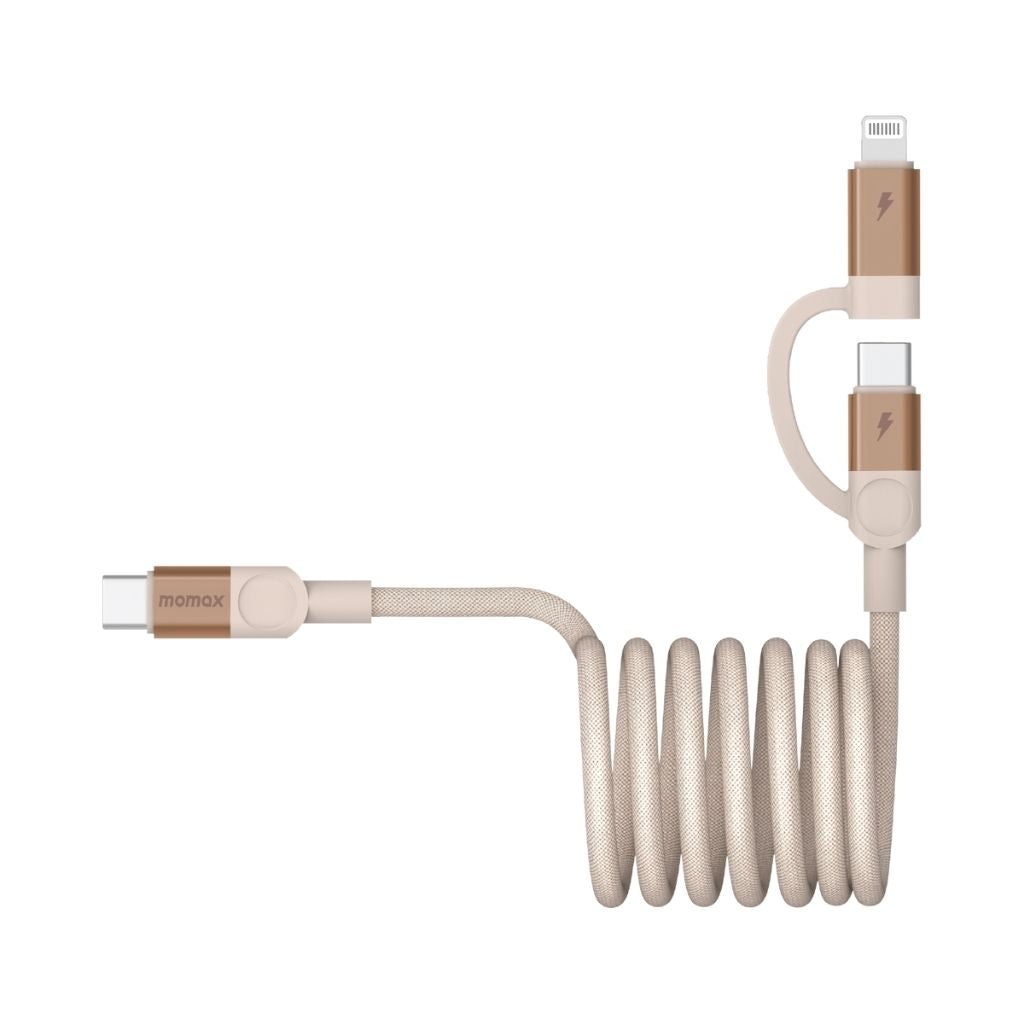 Momax Mag Link 60W USB-C To C & Lightning Magnetic Cable 1M