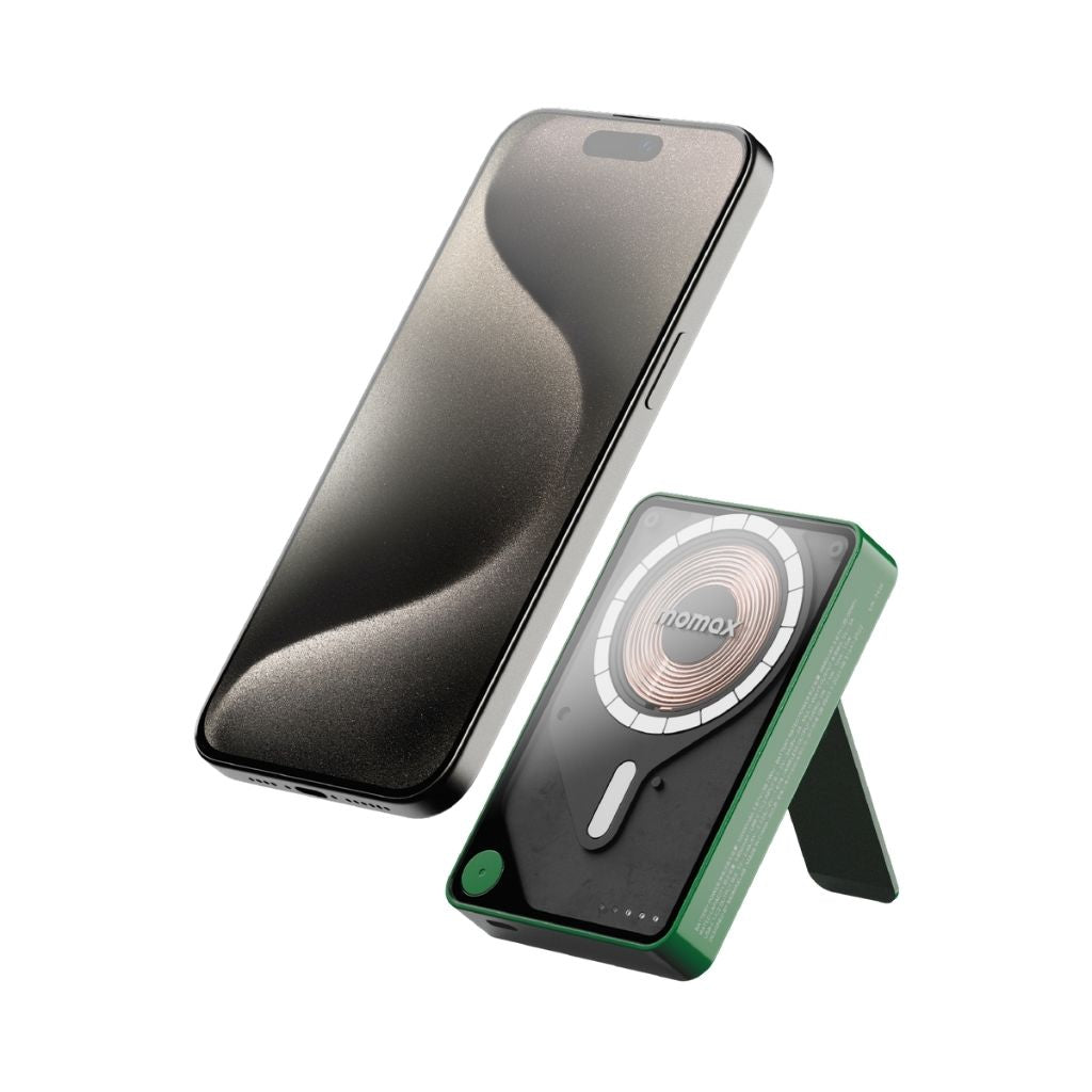 Momax Magnetic Wireless Power Bank 10000mAh with Stand and USB-C Fast Charging
