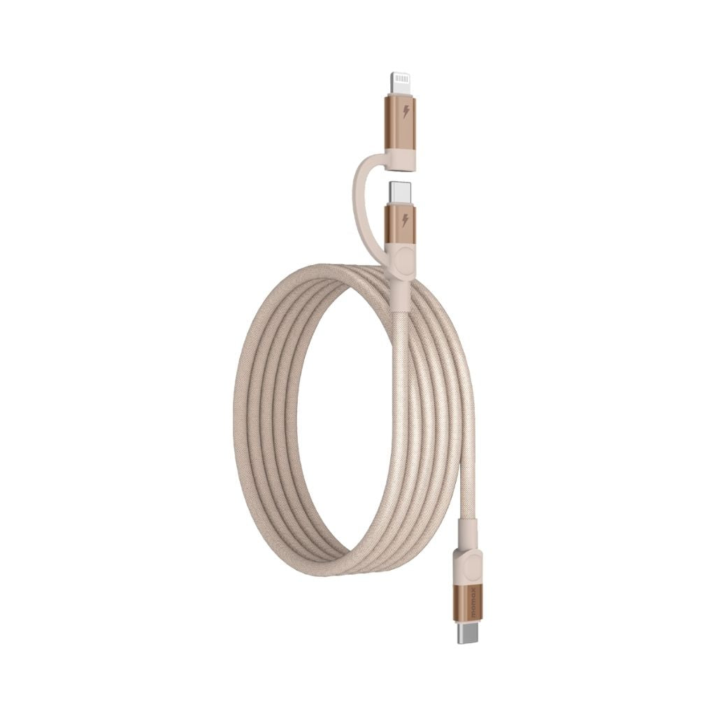Momax Mag Link 60W USB-C To C & Lightning Magnetic Cable 1M