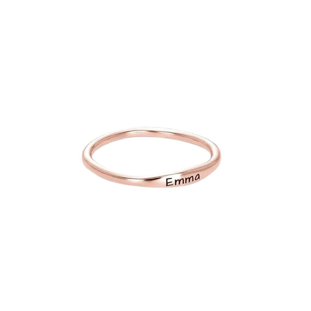 Engraved Thin Name Ring