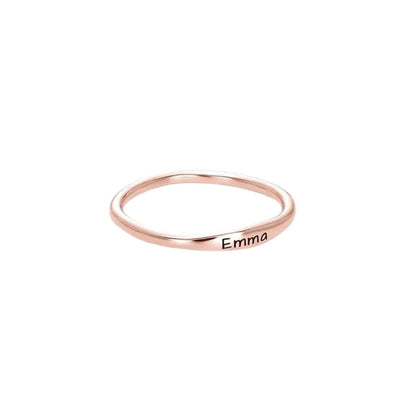 Engraved Thin Name Ring