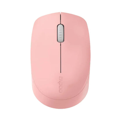 Pink computer mouse on a white background
