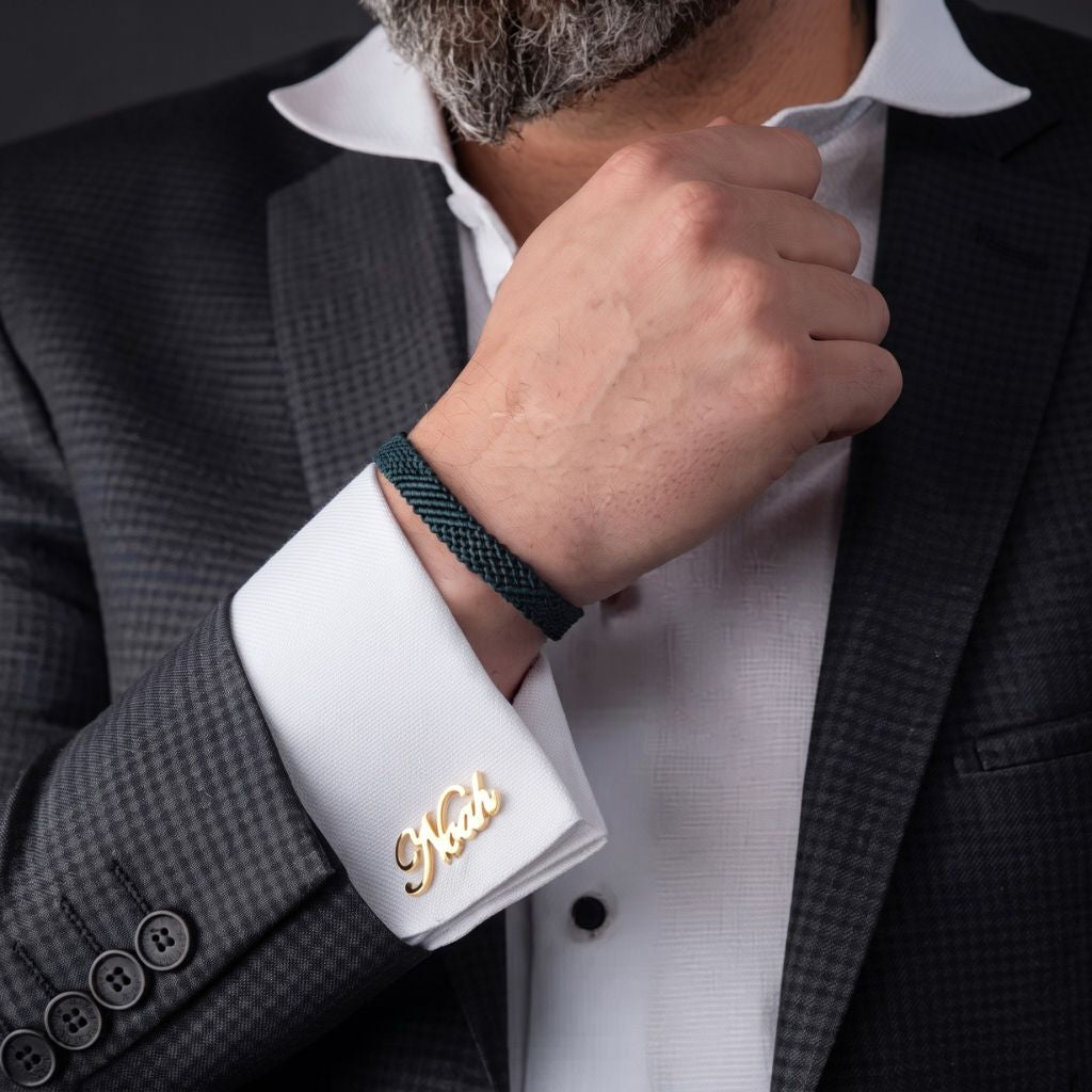 Personalized English Name Cufflinks
