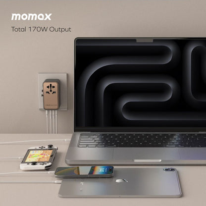 Momax 1-World 170W GaN 4-Port Travel Adaptor