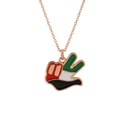 UAE Flag Peace Necklace