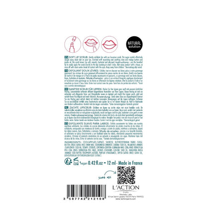 Product label with text and icons on a white background