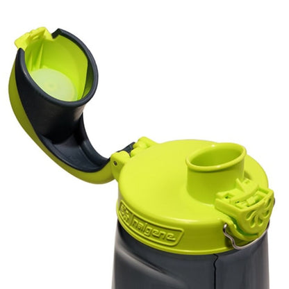 Nalgene Sustain 24oz On-The-Fly Tritan Bottle – Charcoal with Lime Charcoal Cap