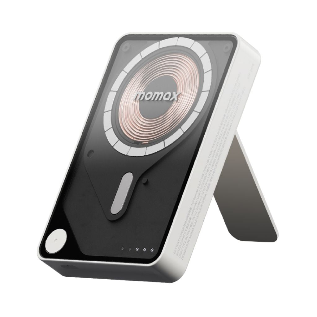 Momax Magnetic Wireless Power Bank 10000mAh with Stand and USB-C Fast Charging