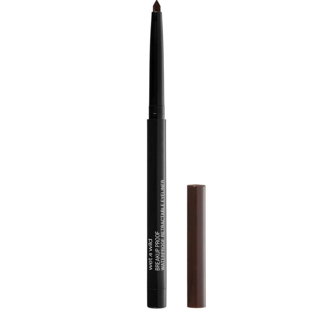 Eyeliner pencil with cap on a white background