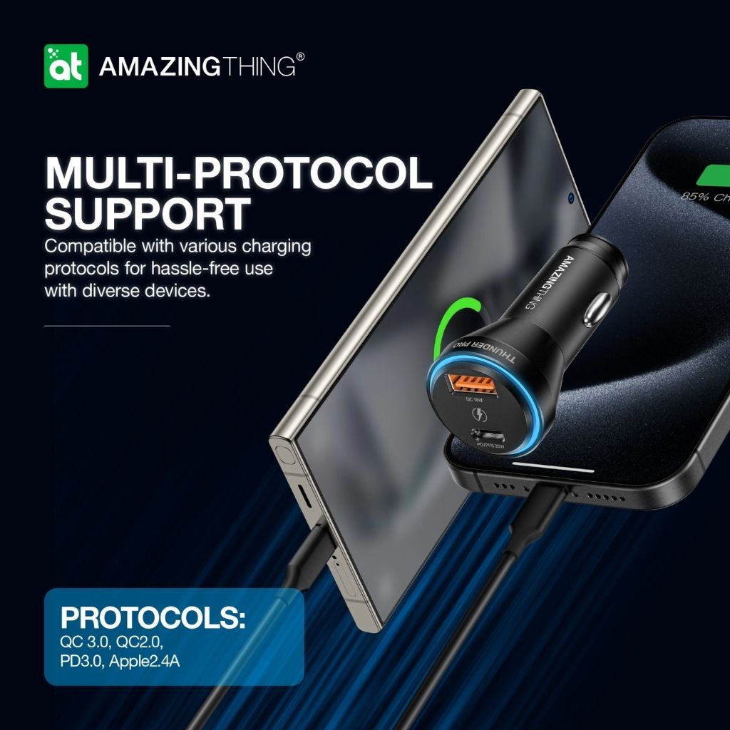 At Flexipower Pro Pd 43W 2-Port Car Charger
