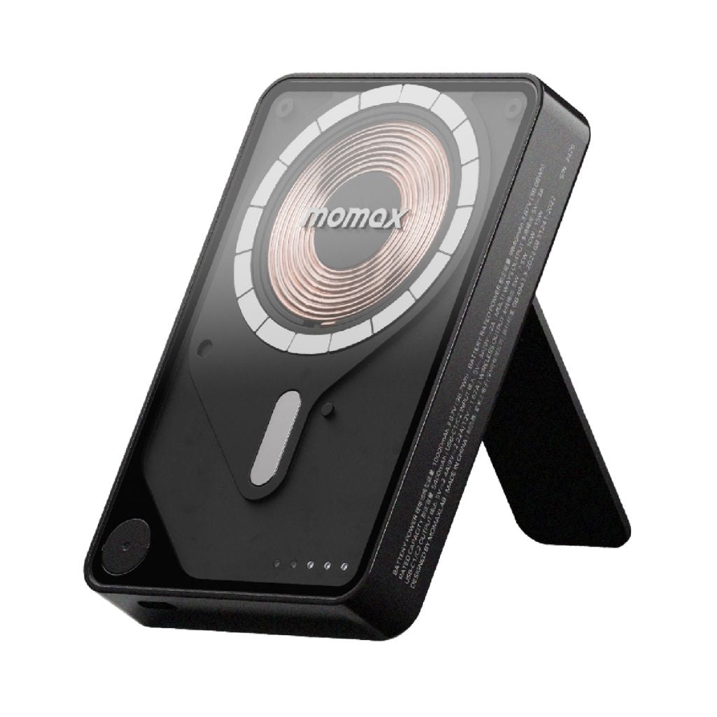 Momax Magnetic Wireless Power Bank 10000mAh with Stand and USB-C Fast Charging