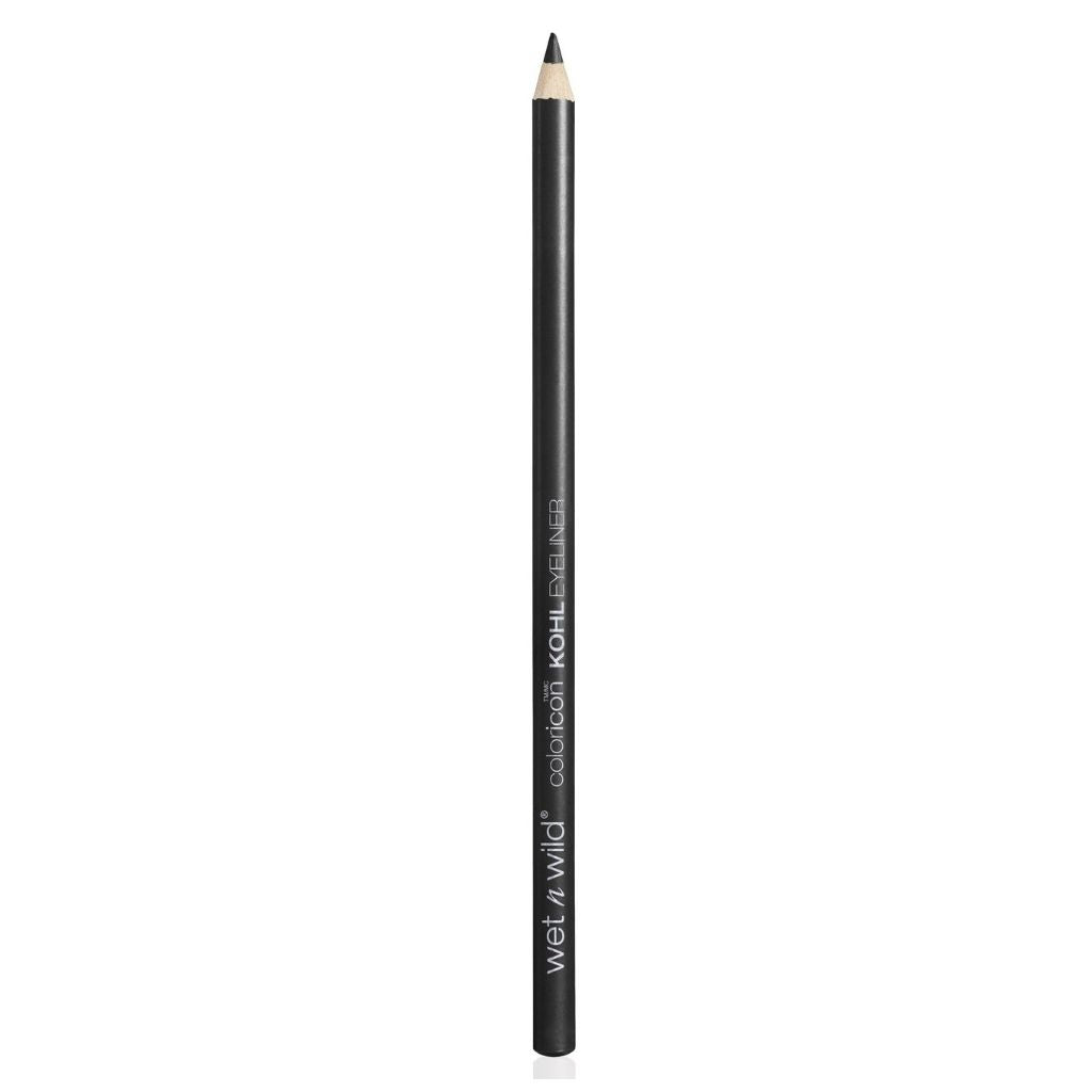 Black eyeliner pencil on a white background
