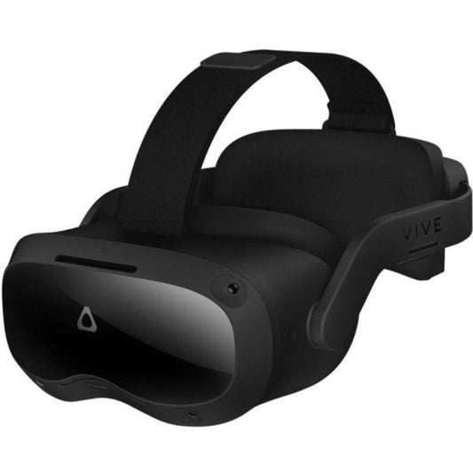 Black VR headset with 'VIVE' branding on a white background