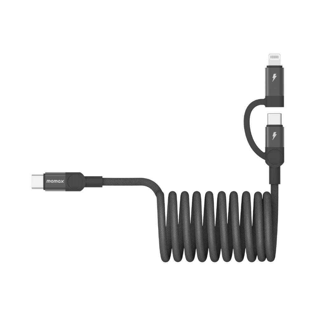 Momax Mag Link 60W USB-C To C & Lightning Magnetic Cable 2M