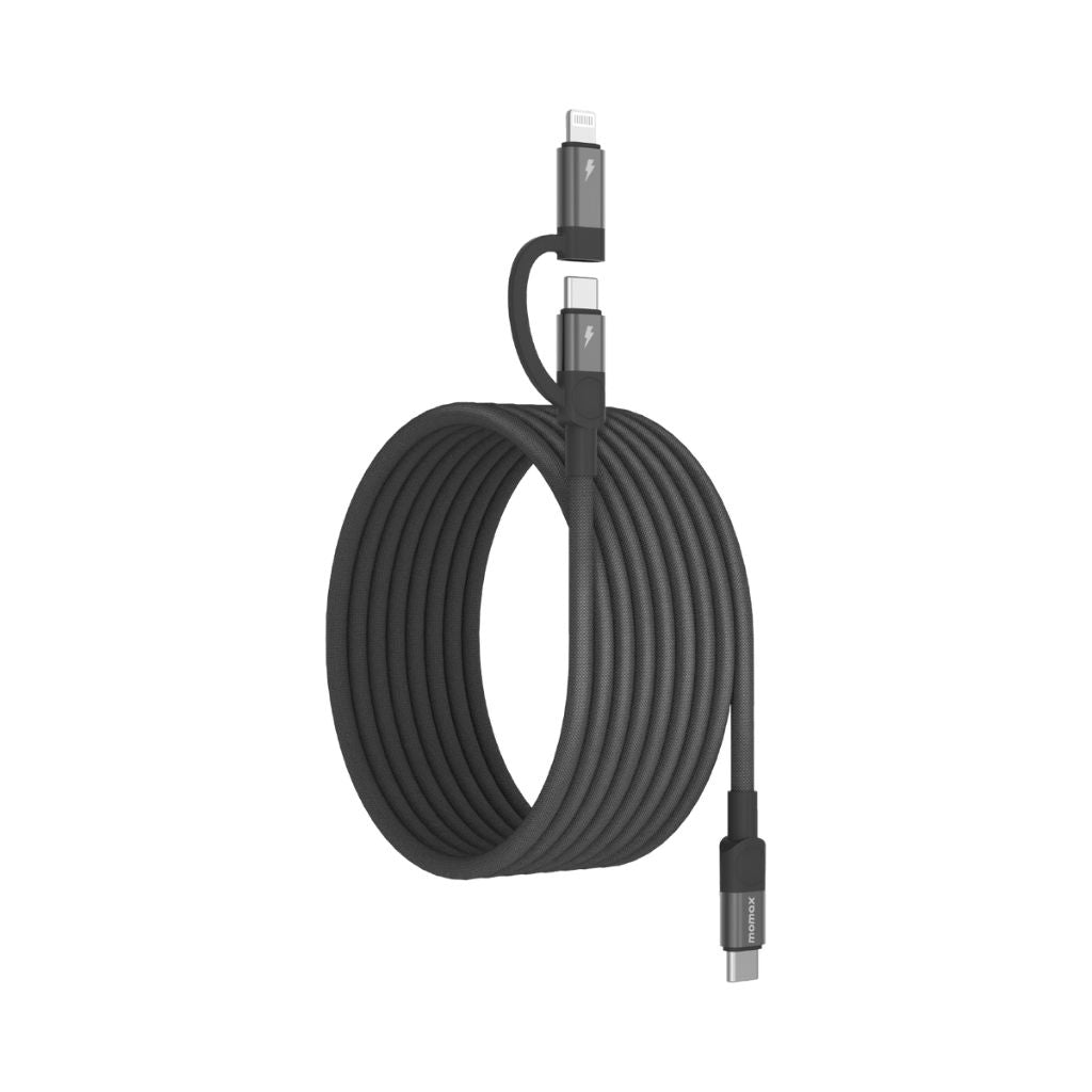 Momax Mag Link 60W USB-C To C & Lightning Magnetic Cable 2M
