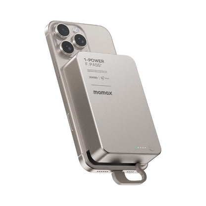 Momax 1-Power F.Pass+ 20000 mAh Power Bank With Built-In Cable & Magnetic Attachment