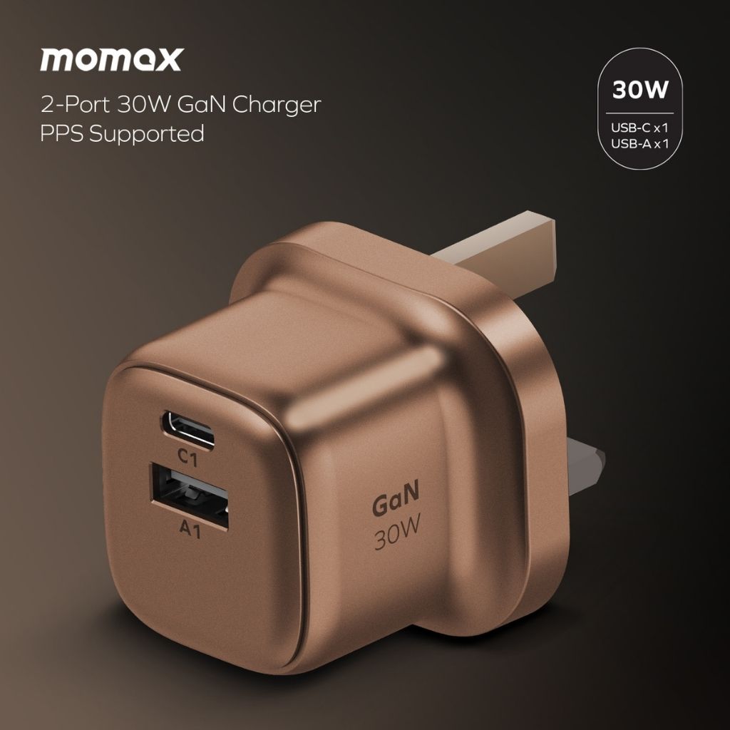 Momax 1-Charge GaN 30W 2-Port Charger