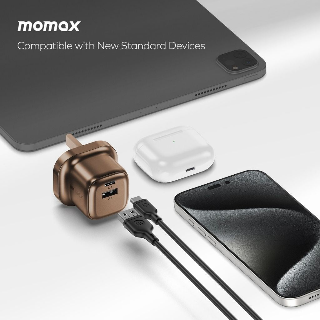 Momax 1-Charge GaN 30W 2-Port Charger