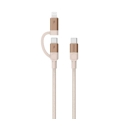 Momax Mag Link 60W USB-C To C & Lightning Magnetic Cable 2M