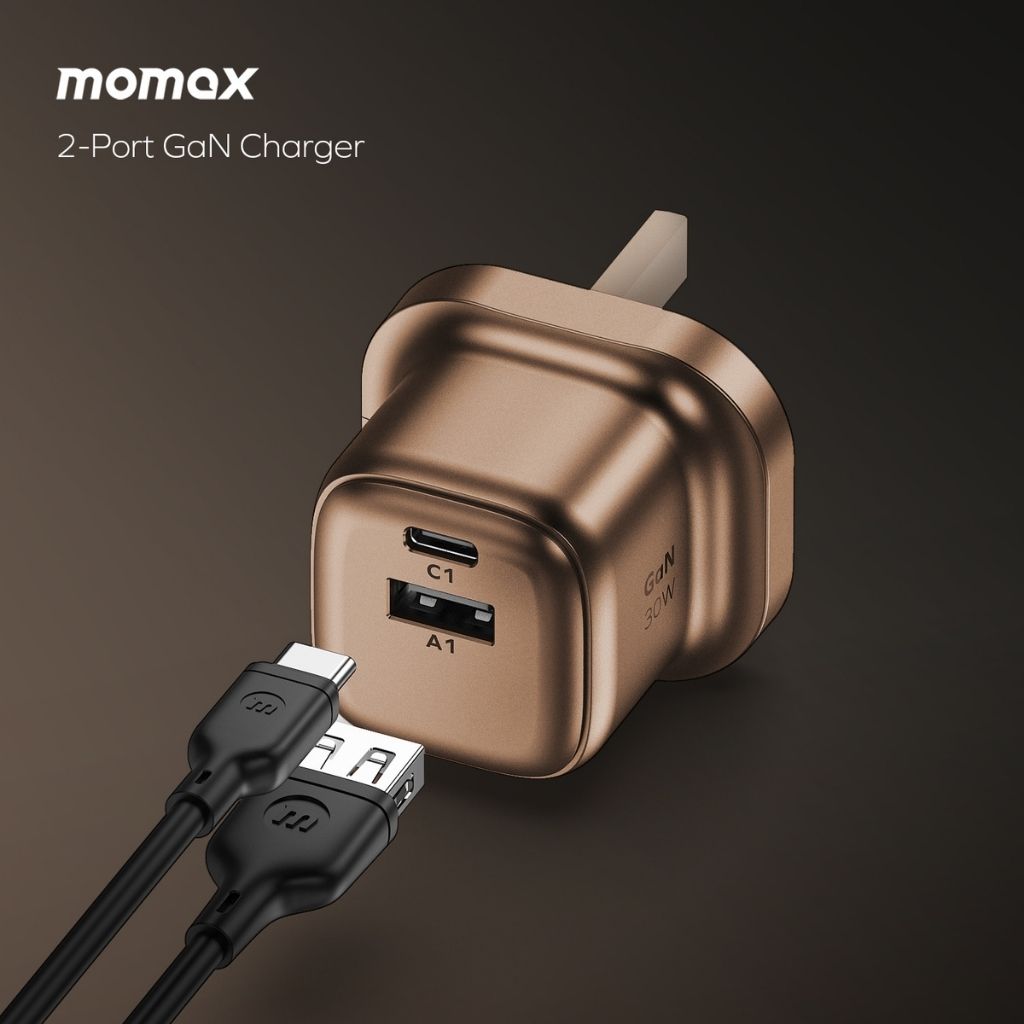 Momax 1-Charge GaN 30W 2-Port Charger