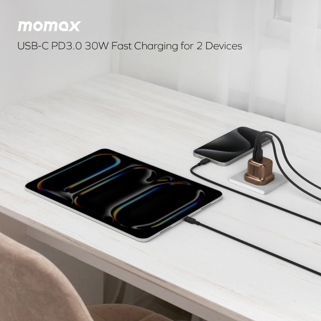 Momax 1-Charge GaN 30W 2-Port Charger