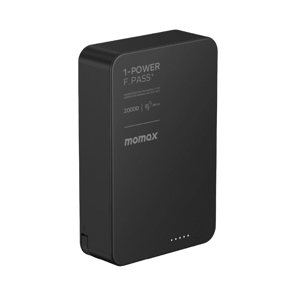 Momax 1-Power F.Pass+ 20000 mAh Power Bank With Built-In Cable & Magnetic Attachment