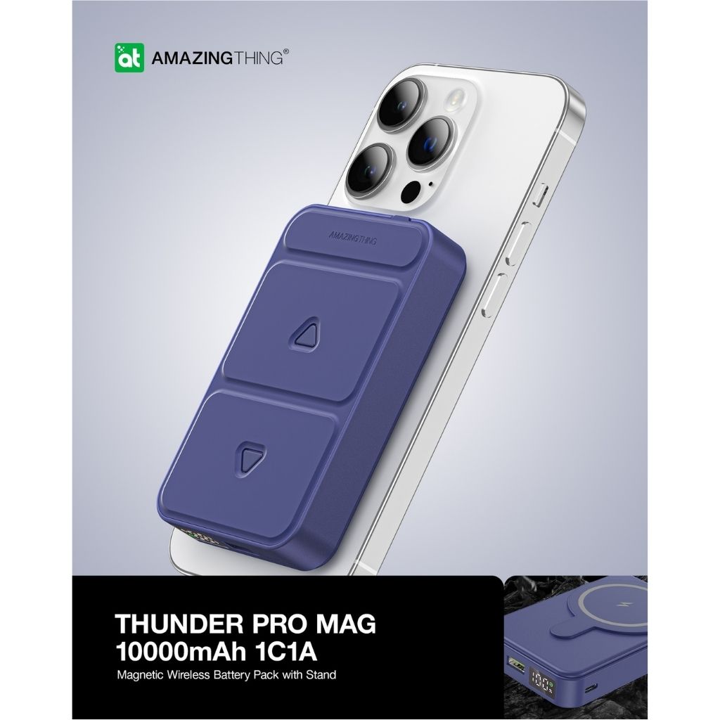At Thunder Pro Mag Pd 10000 mAh Power Bank With Holder