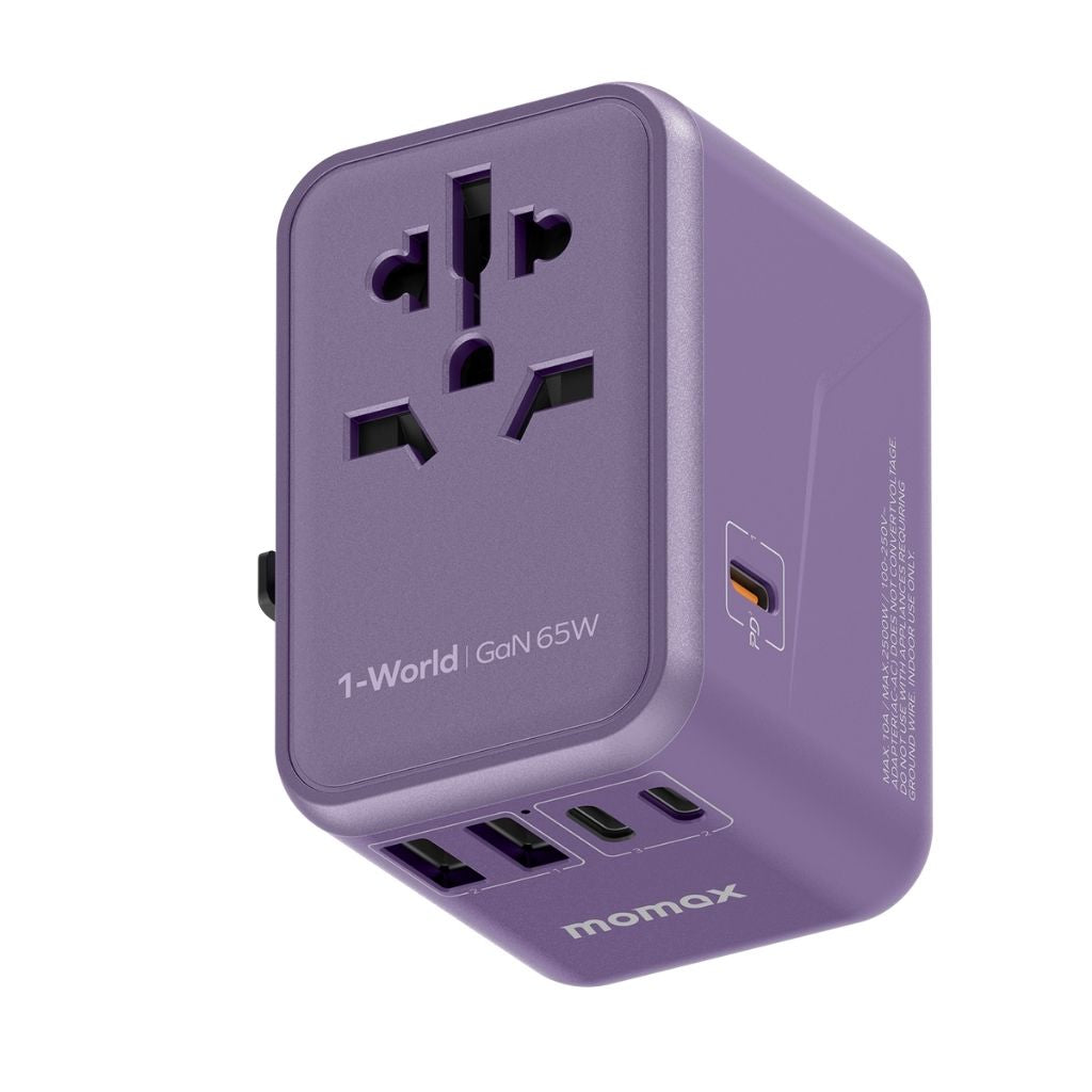 Momax 1World 65W GaN AC Travel Charger