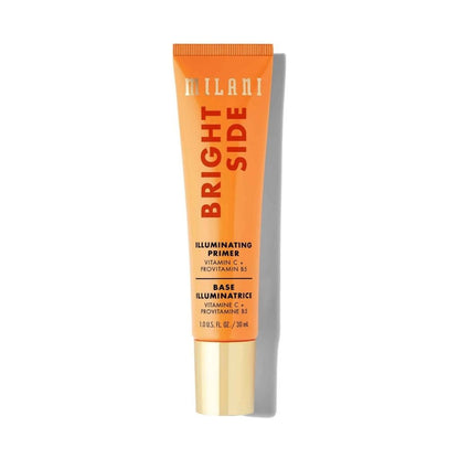 Milani Bright Side illuminating primer tube on a white background